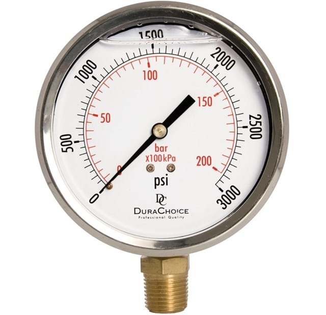 Gauge, 3000 PSI