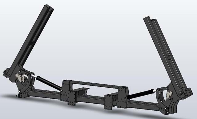 16 Row 30" Folding w/Caddy Mounts Bar